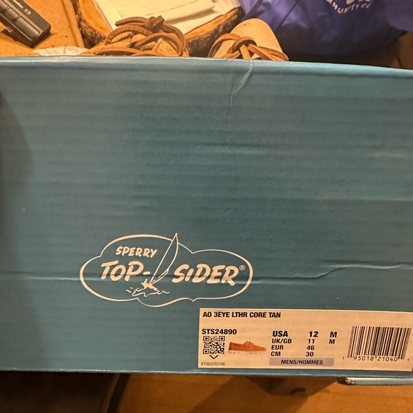 Sperry Tan Suede Boat Shoes - Picture 2 of 6